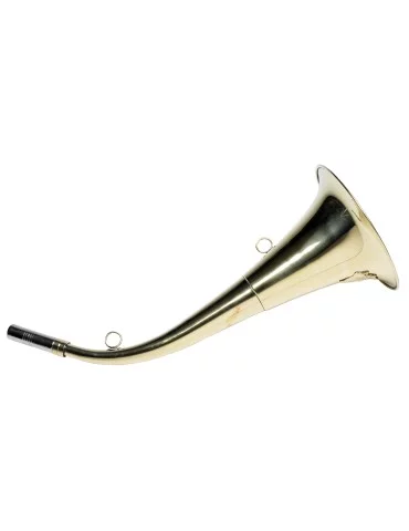 Corne d'appel à pavillon Januel en laiton de 40cm décor sanglier