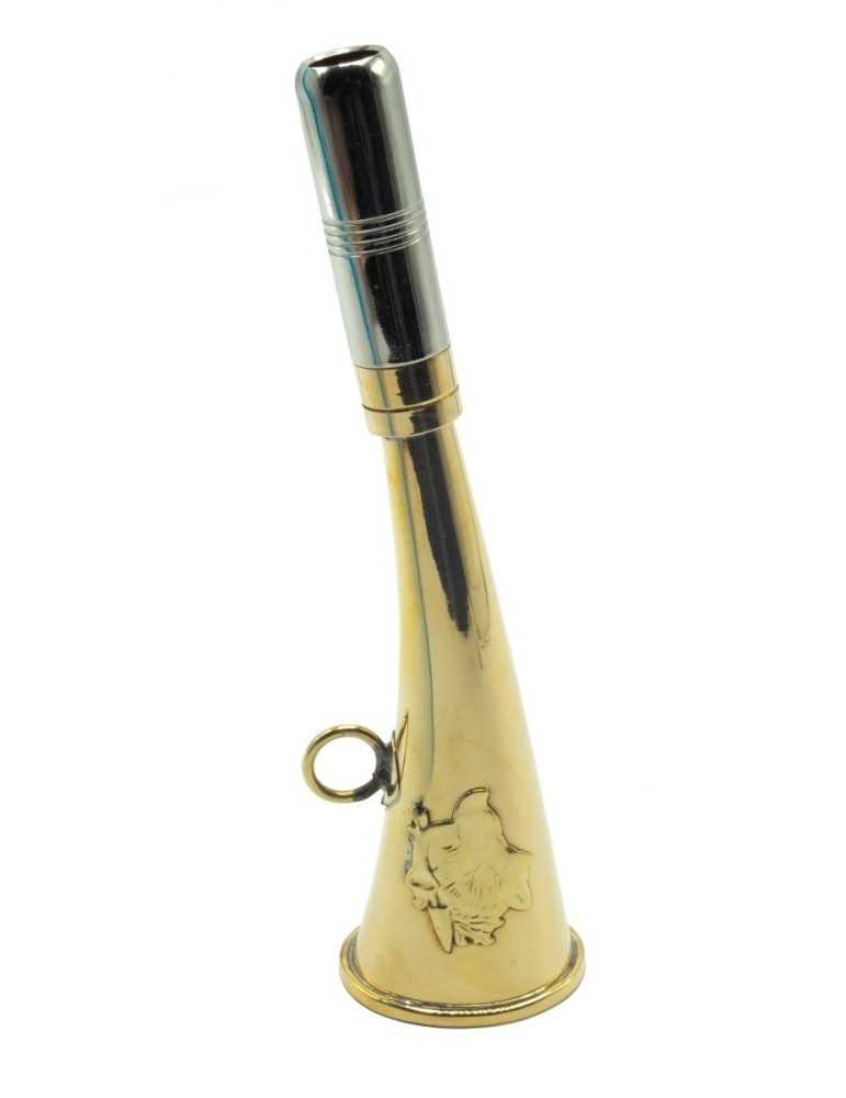 Corne d'appel Januel en laiton de 16cm décor sanglier - Natusport