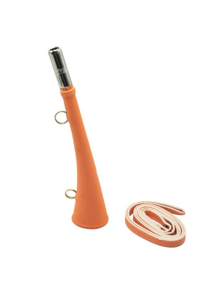 Corne plate fluo Januel de 25cm avec bretelle - Natusport