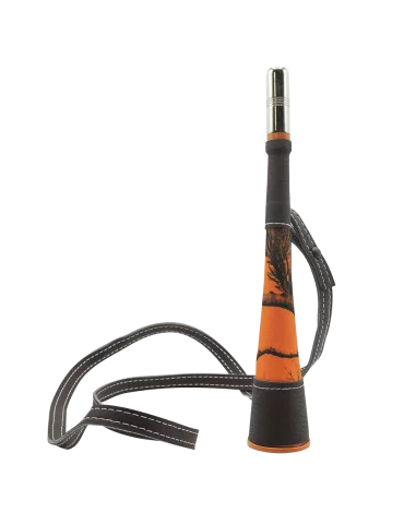 Corne pavillon Januel en laiton gainée orange camo de 25cm - Natusport