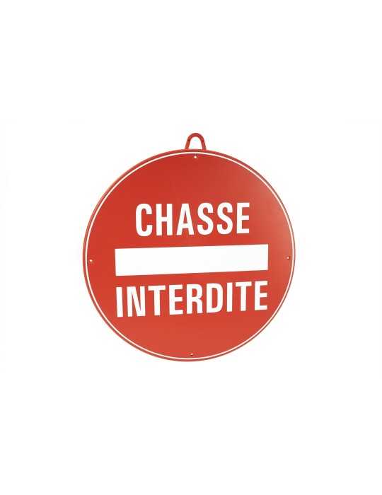 Panneau rond chasse interdite rouge Januel - Natusport