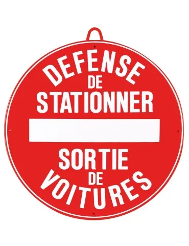 Panneau défense de stationner rouge Januel - Natusport