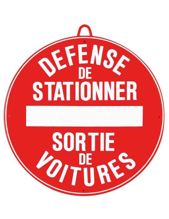 Panneau défense de stationner rouge Januel - Natusport