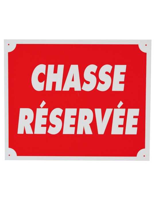 Panneau chasse réservée rouge en aluminium Januel - Natusport