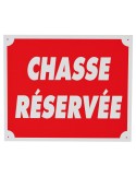 Panneau chasse réservée rouge en aluminium Januel - Natusport