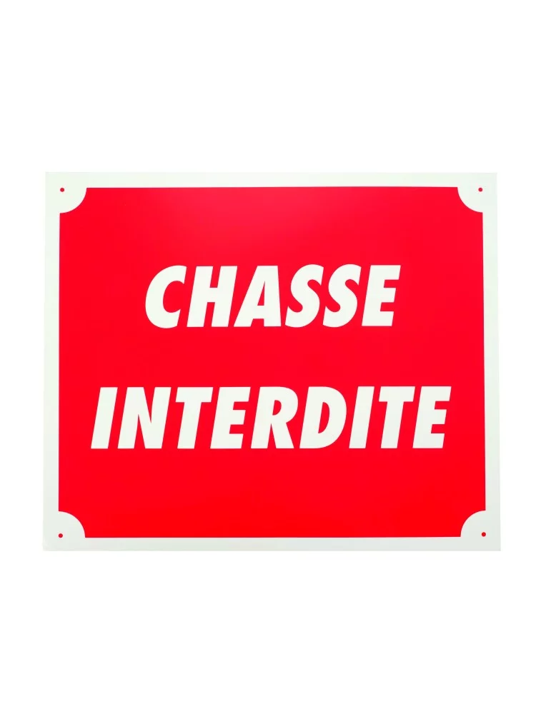 Panneau chasse interdite rouge Januel - Natusport