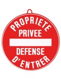 Panneau propriété privée défense d'entrer rouge Januel - Natusport