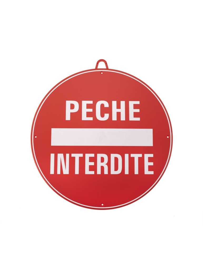 Panneau pêche interdite rond Januel - Natusport