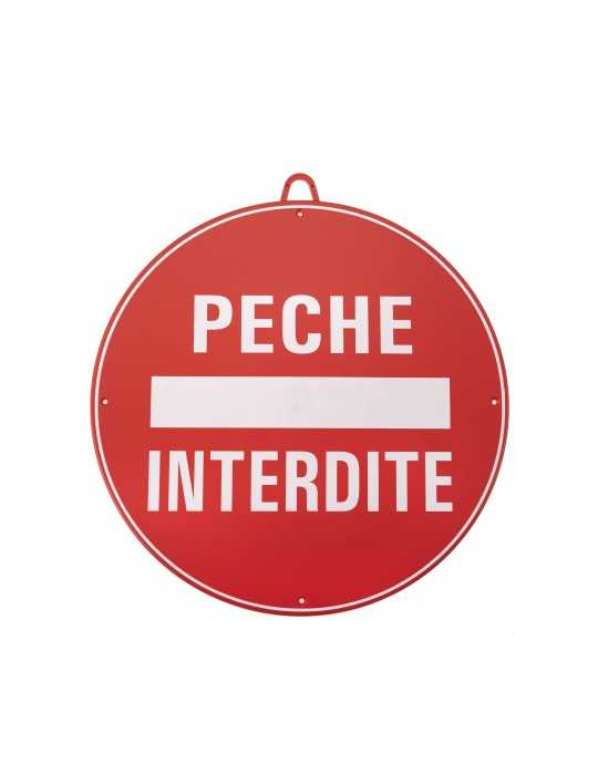 Panneau pêche interdite rond Januel - Natusport