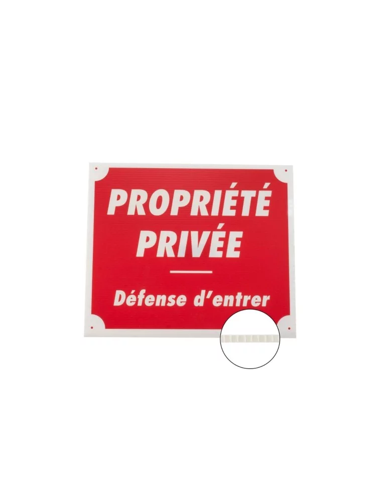 Panneau propriété privée défense d'entrer en polypropylène - Natusport