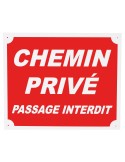 Panneau chemin privé passage interdit polypropylène Januel - Natusport