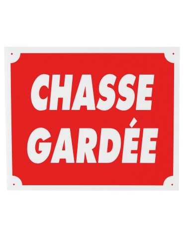 Panneau chasse gardée rouge en polypropylène Januel - Natusport