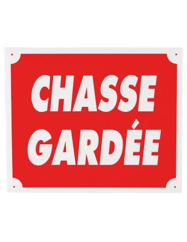 Panneau chasse gardée rouge en polypropylène Januel - Natusport