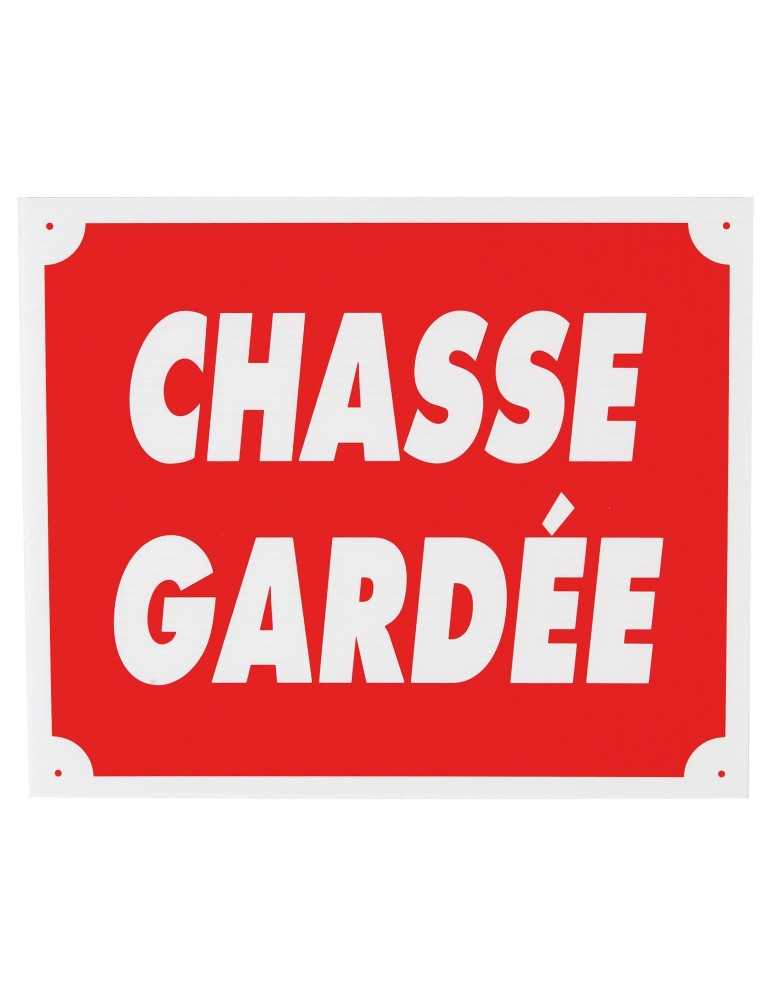 Panneau chasse gardée rouge en polypropylène Januel - Natusport