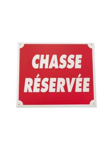 Panneau chasse réservée rouge en polypropylène Januel - Natusport
