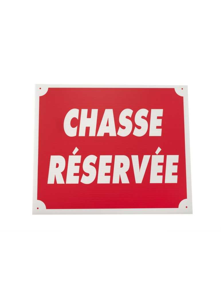 Panneau chasse réservée rouge en polypropylène Januel - Natusport