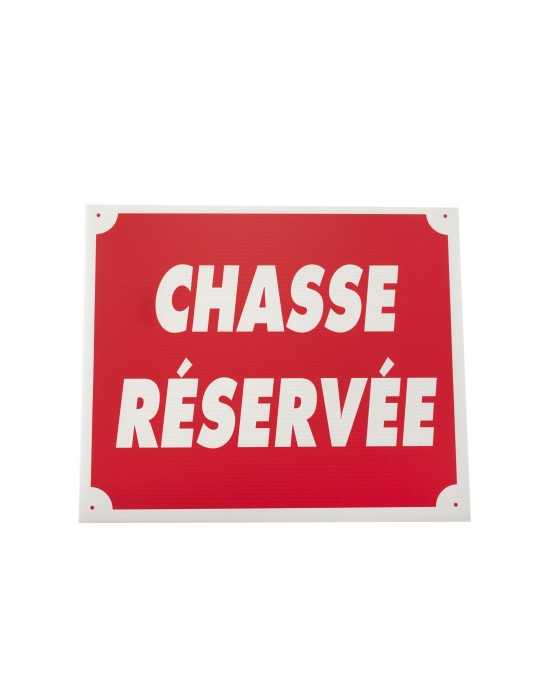 Panneau chasse réservée rouge en polypropylène Januel - Natusport