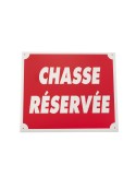 Panneau chasse réservée rouge en polypropylène Januel - Natusport