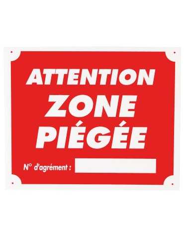 Panneau attention zone piégée en polypropylène Januel - Natusport