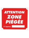 Panneau attention zone piégée en polypropylène Januel - Natusport