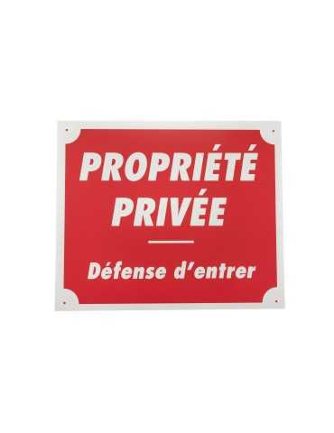 Panneau propriété privée défense d'entrer aluminium Januel - Natusport