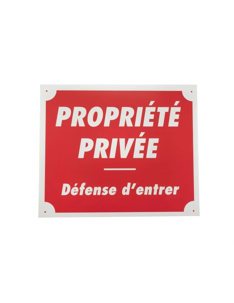 Panneau propriété privée défense d'entrer aluminium Januel - Natusport