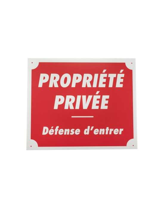 Panneau propriété privée défense d'entrer aluminium Januel - Natusport