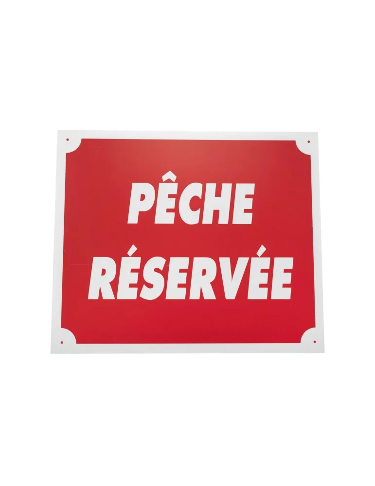 Panneau pêche réservée en aluminium Januel - Natusport