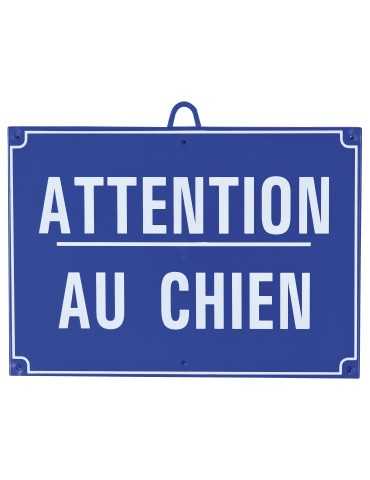 Panneau attention au chien 28x20cm bleu Januel - Natusport