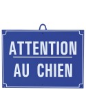 Panneau attention au chien 28x20cm bleu Januel - Natusport