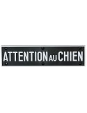 Panneau attention au chien 24x6cm noir Januel - Natusport