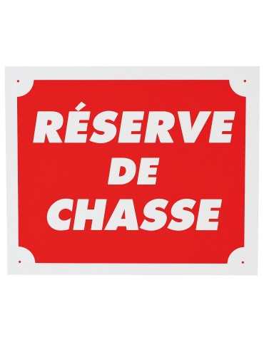 Panneau réserve de chasse rouge en aluminium Januel