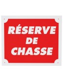 Panneau réserve de chasse rouge en aluminium Januel - Natusport