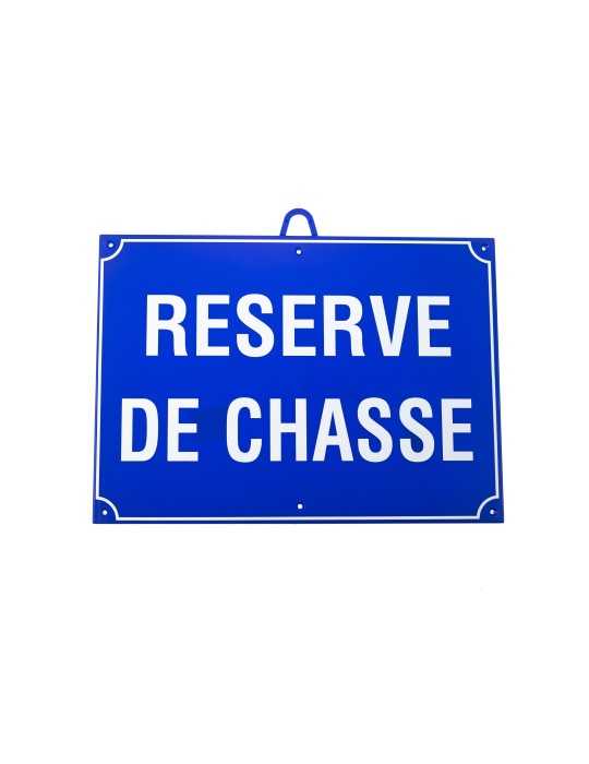 Panneau réserve de chasse bleu 28x20cm Januel - Natusport