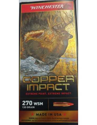 Winchester .270WSM Copper Impact 130gr sans plomb