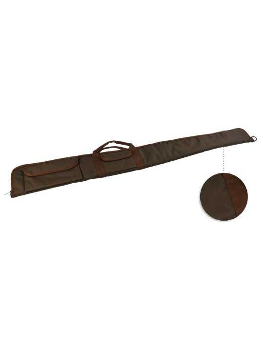 Fourreau fusil en toile marron de 130cm Januel avec 2 poches Natusport