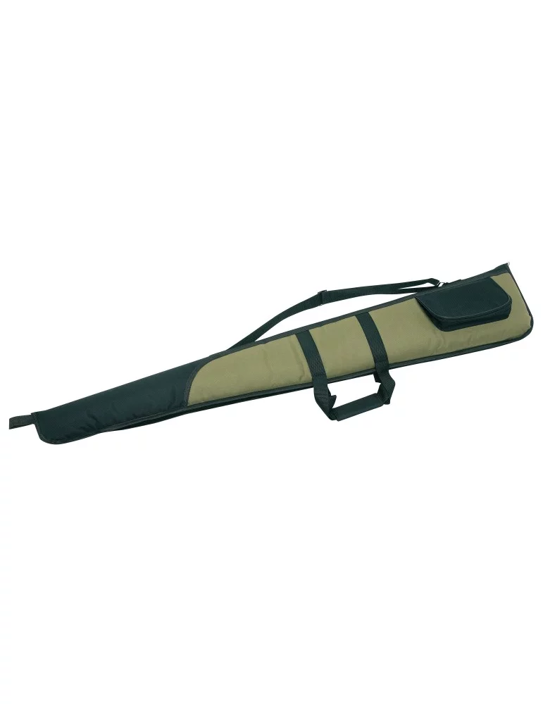 Fourreau fusil vert de 130cm avec poche noire et bretelle - Natusport