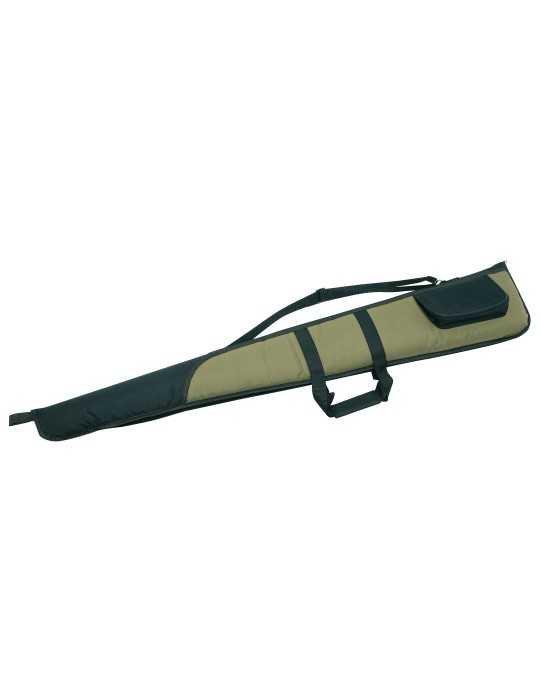 Fourreau fusil vert de 130cm avec poche noire et bretelle - Natusport