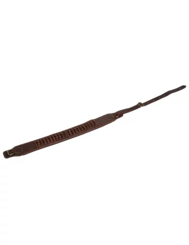 Cartouchière en croûte grasse vieillie grande chasse Januel Natusport