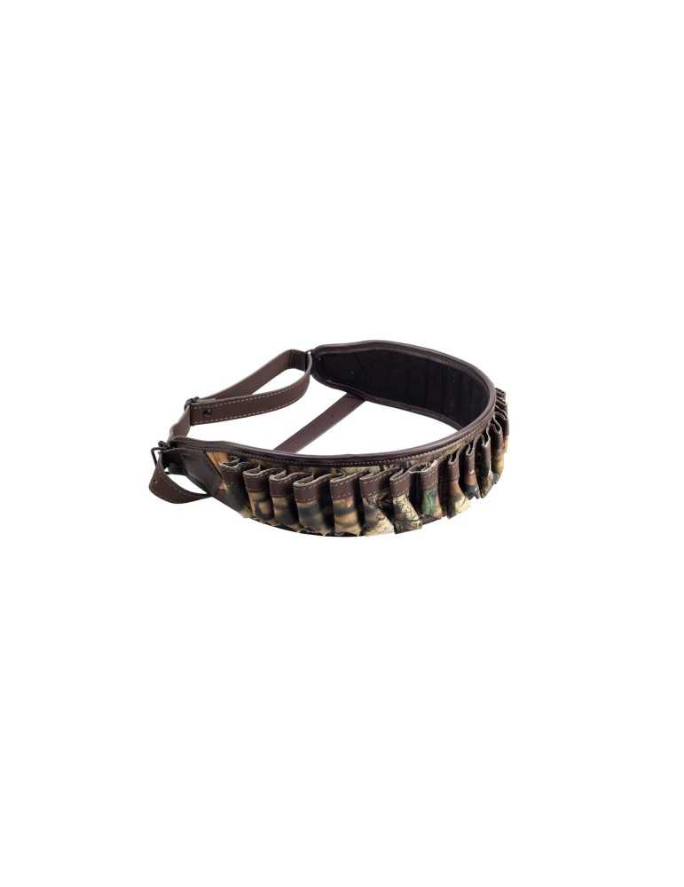 Cartouchière pour fusil calibre 12 en camo feuillage Januel Natusport