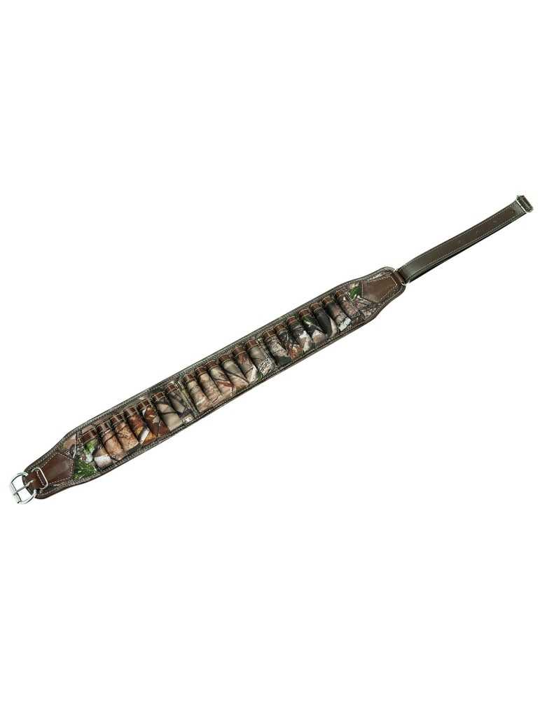 Cartouchière pour fusil calibre 12 en camo feuillage Januel Natusport
