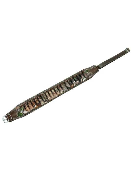 Cartouchière pour fusil calibre 12 en camo feuillage Januel Natusport