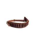 Cartouchière pour fusil croûte de cuir gras finition vieillie Januel