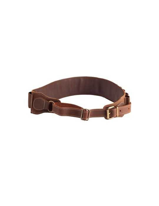Cartouchière pour fusil croûte de cuir gras finition vieillie Januel