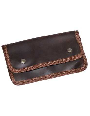 Pochette à balle en croute grasse vieillie 10 tubes Januel - Natusport