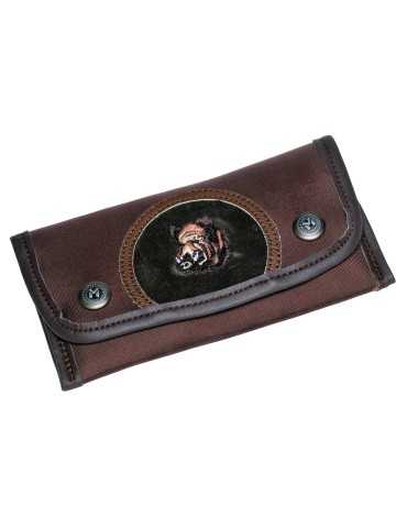 Pochette à balle en toile 10 tubes Januel broderie sanglier Natusport