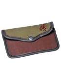 Pochette à balle en toile et cuir 10 tubes broderie sanglier Natusport