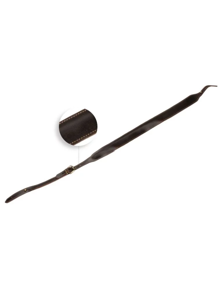 Bretelle en croute grasse cousue Januel pour carabine - Natusport