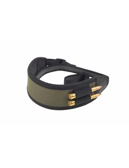 Bretelle pour carabine en néoprène vert Januel - Natusport