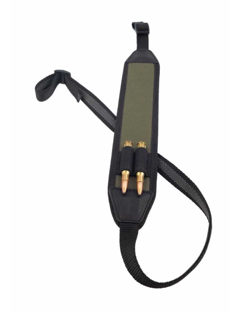 Bretelle pour carabine en néoprène vert Januel - Natusport